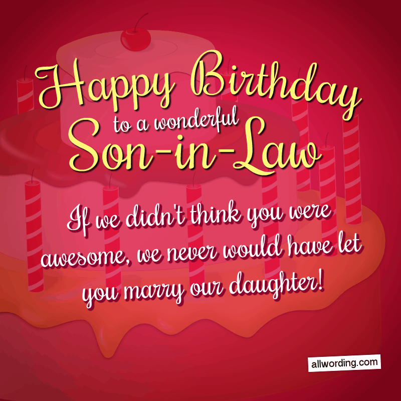 Happy Birthday To A Wonderful Son In Law Photo